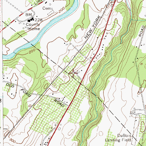 Topographic Map of Dressel Farms, NY