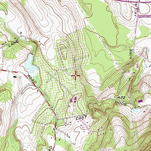 Topographic Map of Fishkill Farms, NY