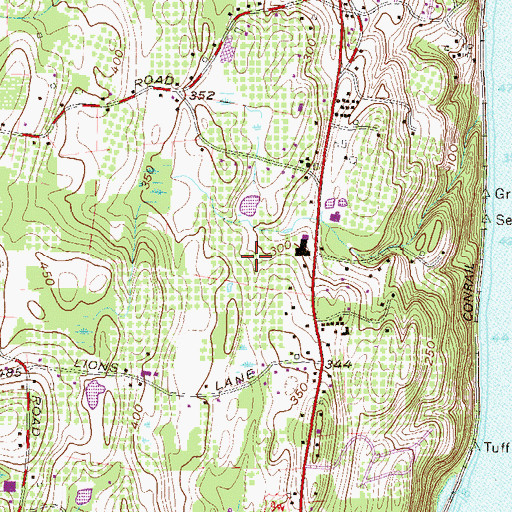 Topographic Map of Hepworth Farms, NY