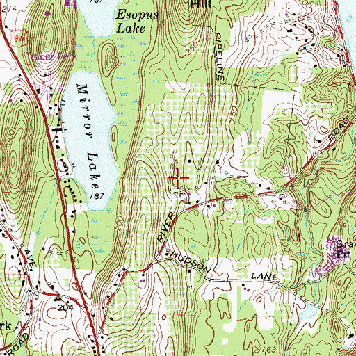 Topographic Map of Maynard Farms, NY