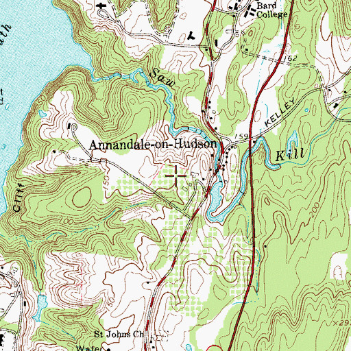 Topographic Map of Montgomery Place Orchards, NY