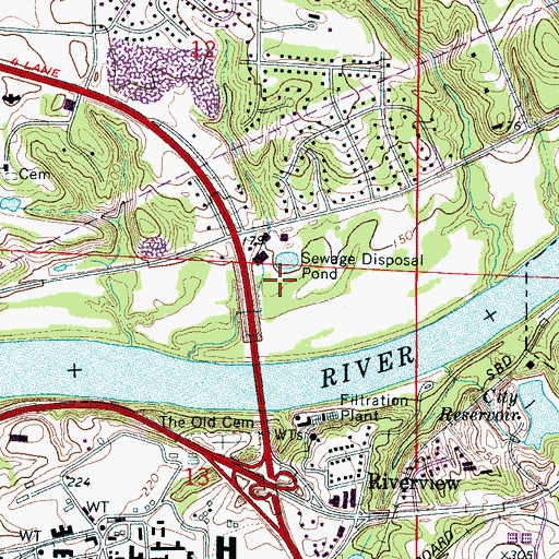 Topographic Map of West Alabama Medical Center, AL