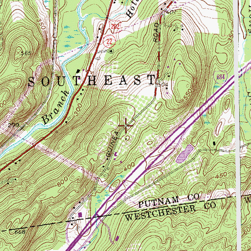 Topographic Map of Salingers Orchards, NY