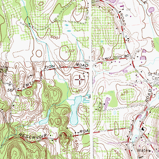Topographic Map of Weed Farms, NY