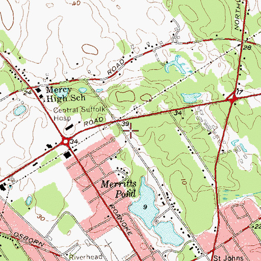 Topographic Map of Church of Christ, NY