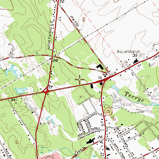 Topographic Map of Iglesia La Nueva Jerusalem, NY