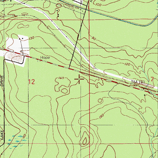 Topographic Map of Q I Roberts Middle School, FL
