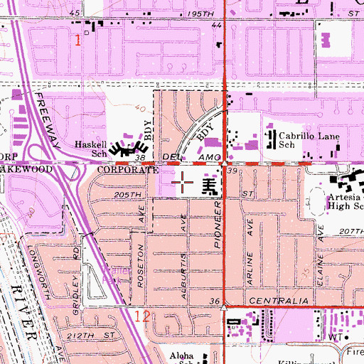Topographic Map of Willow School, CA