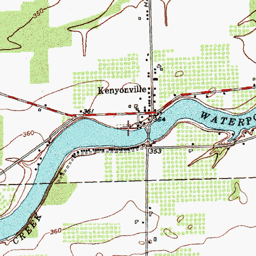 Topographic Map of Kenyonville Cemetery, NY