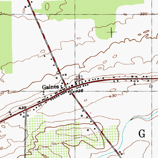 Topographic Map of Gaines Cemetery, NY