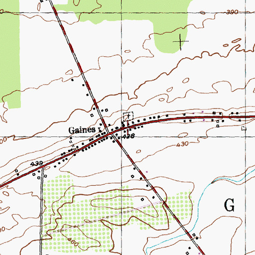 Topographic Map of Gaines Congregational Church, NY
