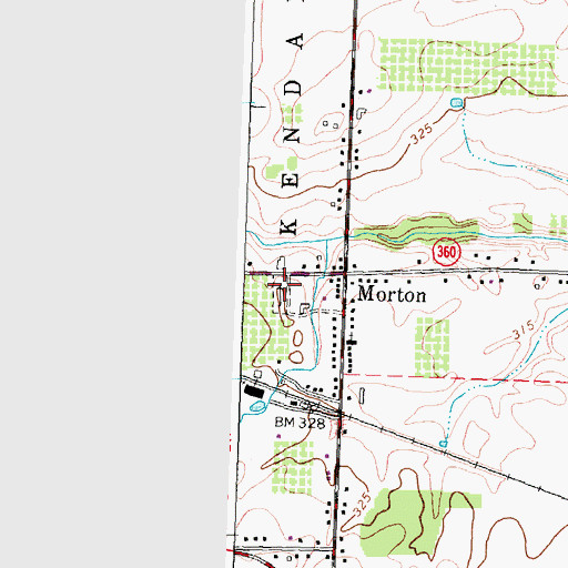 Topographic Map of Morton Union Cemetery, NY