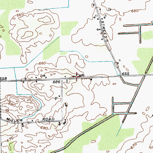 Topographic Map of Snyder Cemetery, NY