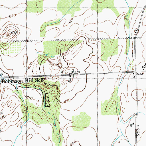 Topographic Map of Glidden Burial Ground, NY
