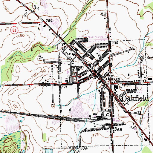 Topographic Map of Cary Cemetery, NY