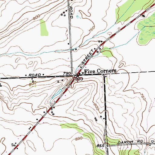 Topographic Map of Newkirk Cemetery, NY