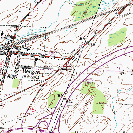 Topographic Map of Saint Brigid Catholic Cemetery, NY