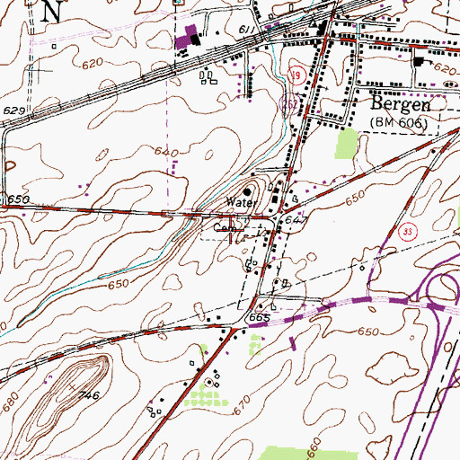 Topographic Map of Mount Rest Cemetery, NY