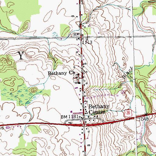 Topographic Map of Maple Lawn Cemetery, NY
