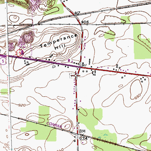 Topographic Map of Fargo Road Pioneer Cemetery, NY