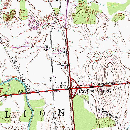 Topographic Map of Fairview Cemetery, NY