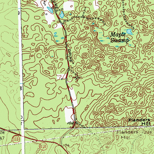 Topographic Map of Duffy Farms, NY