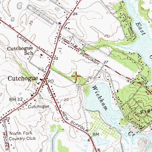 Topographic Map of Wickhams Fruit Farms, NY