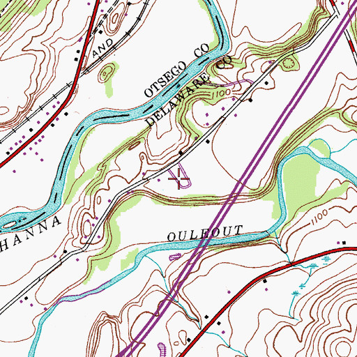 Topographic Map of Barnes Trailer Park, NY