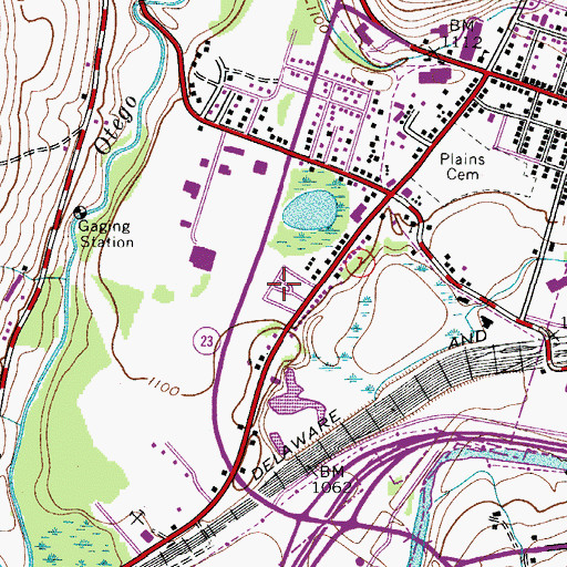 Topographic Map of Oneida Village Mobile Home Park, NY