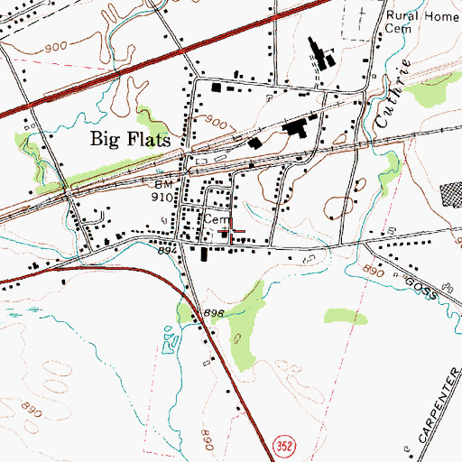 Topographic Map of First Presbyterian Church, NY