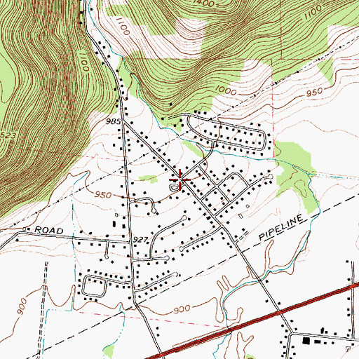 Topographic Map of Hillview United Methodist Church, NY