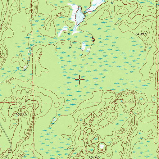 Topographic Map of Spider Lake State Natural Area, WI
