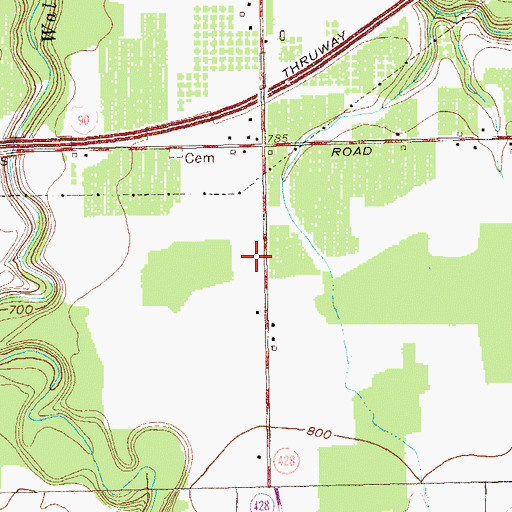 Topographic Map of Concord Nurseries Farm, NY
