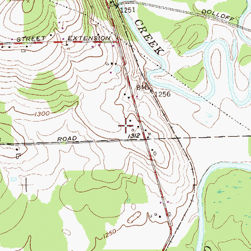 Topographic Map of Gustafson Farms, NY