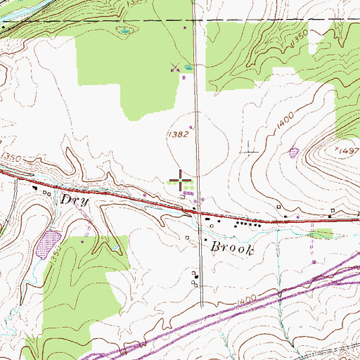 Topographic Map of Beavers Dairy Farm, NY