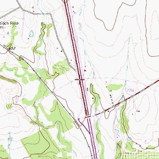 Topographic Map of Grandview Seventh Day Adventist Church, TX
