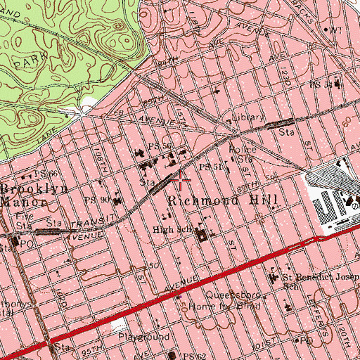 Topographic Map of Owl Theater (historical), NY