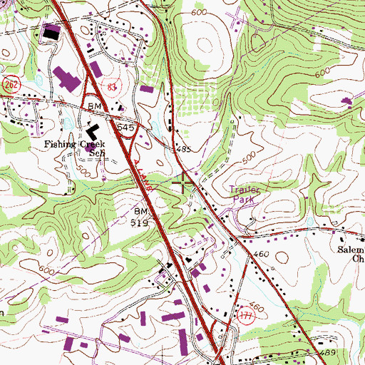 Topographic Map of Sawmill Run, PA