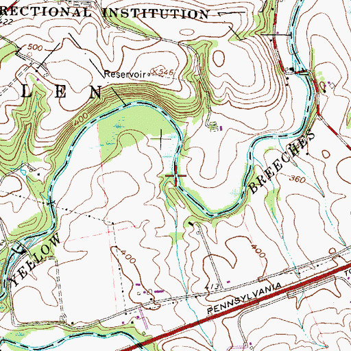 Topographic Map of Iron Stone Run, PA