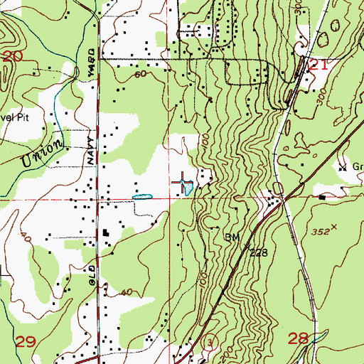 Topographic Map of Miggie Creek, WA
