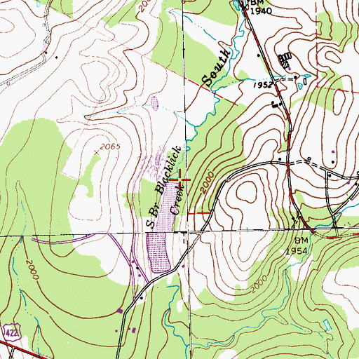 Topographic Map of Clear Spring Lake, PA