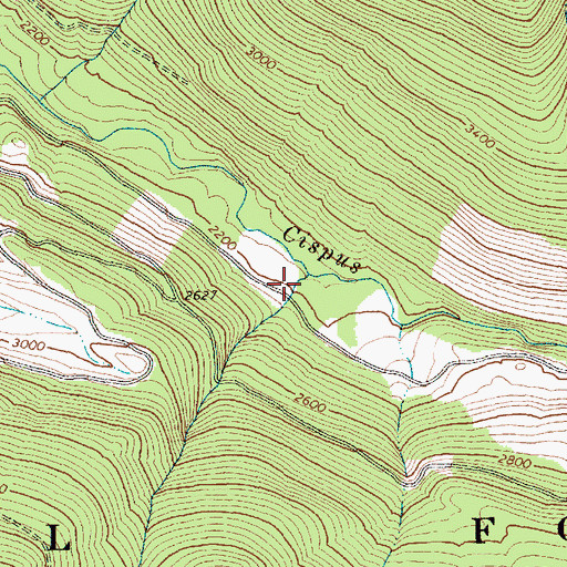 Topographic Map of Preacher Creek, WA