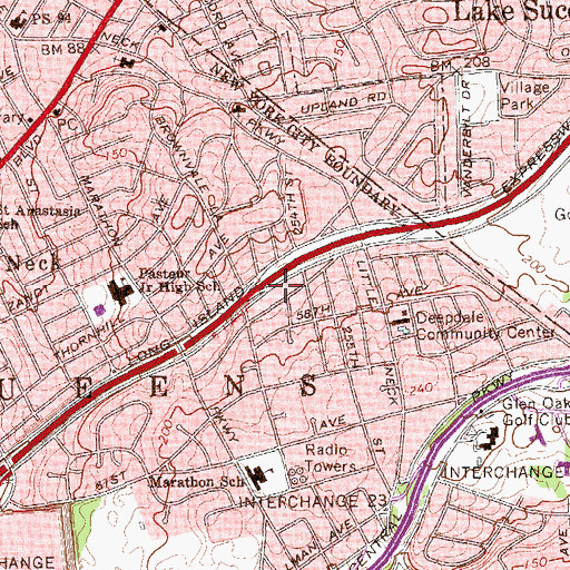 Topographic Map of Korean Joong Bu Church, NY