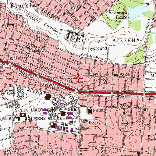 Topographic Map of Korean Mission Church of New York, NY