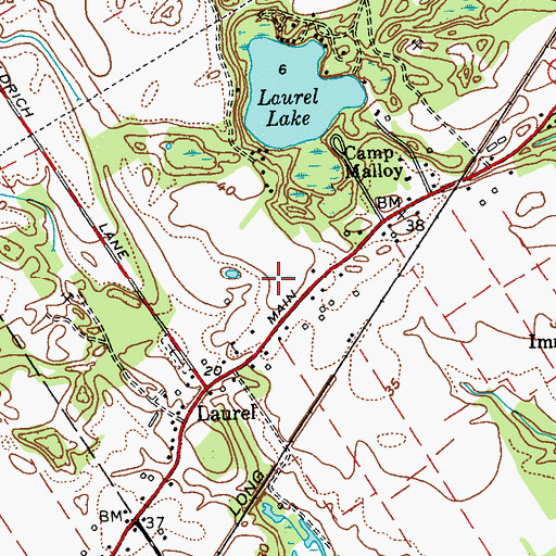 Topographic Map of Laurel Lake Vineyards, NY