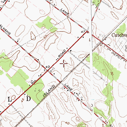 Topographic Map of Castello Di Borghese Vineyards, NY