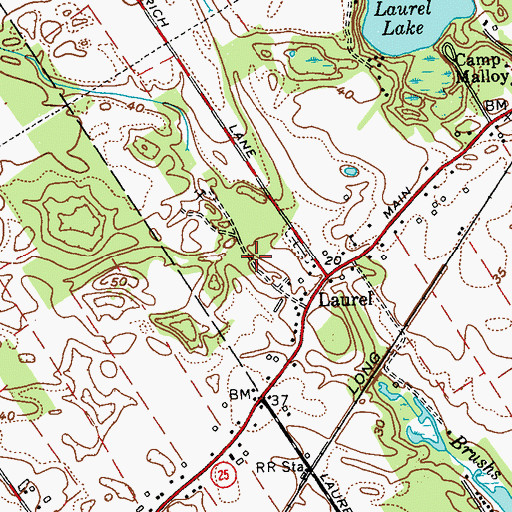 Topographic Map of Jamesport Vineyards, NY