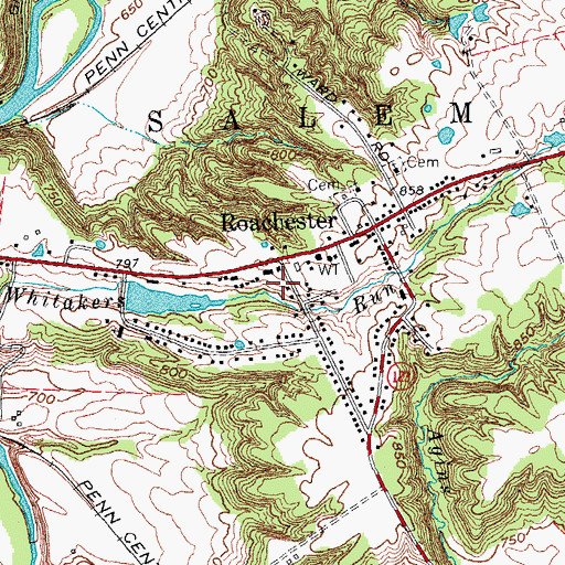 Topographic Map of Poe's Trailer Park, OH
