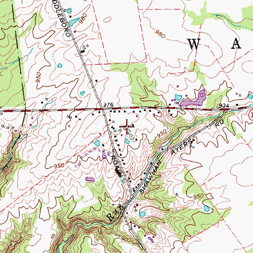 Topographic Map of Usrey Mobile Home Park, OH