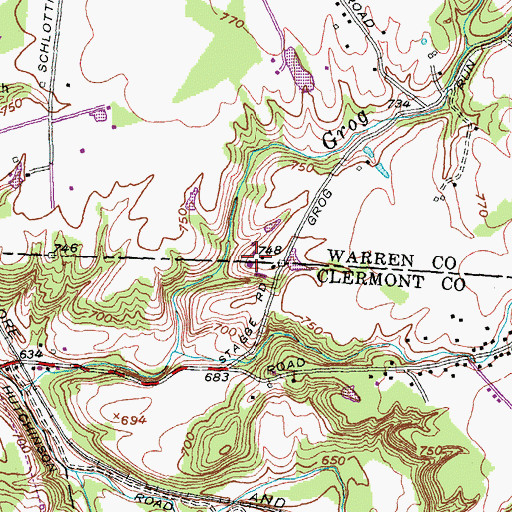 Topographic Map of Red Sun Farm, OH